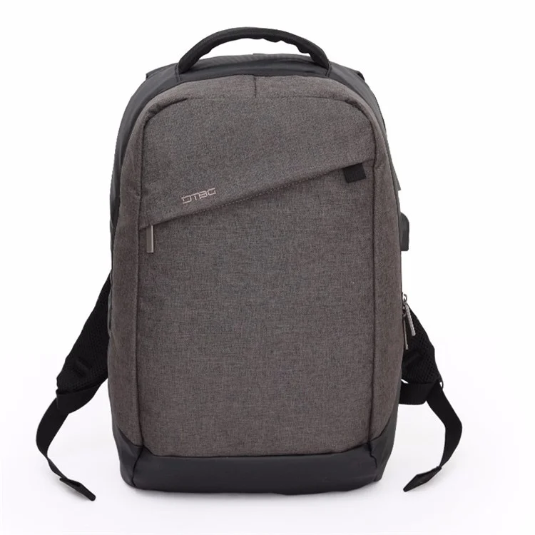 DTBG Fashion Outdoor Waterproof Backpack Travel School Bag with USB Charging Function for 15.6-inch Laptop (YC-D8063W) - Brown
