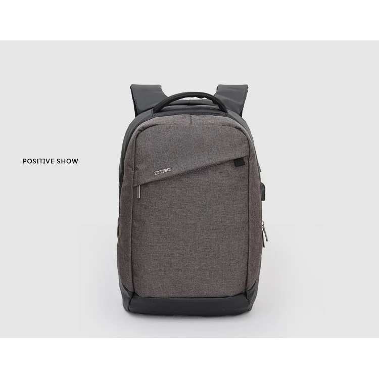 DTBG Fashion Outdoor Waterproof Backpack Travel School Bag with USB Charging Function for 15.6-inch Laptop (YC-D8063W) - Brown