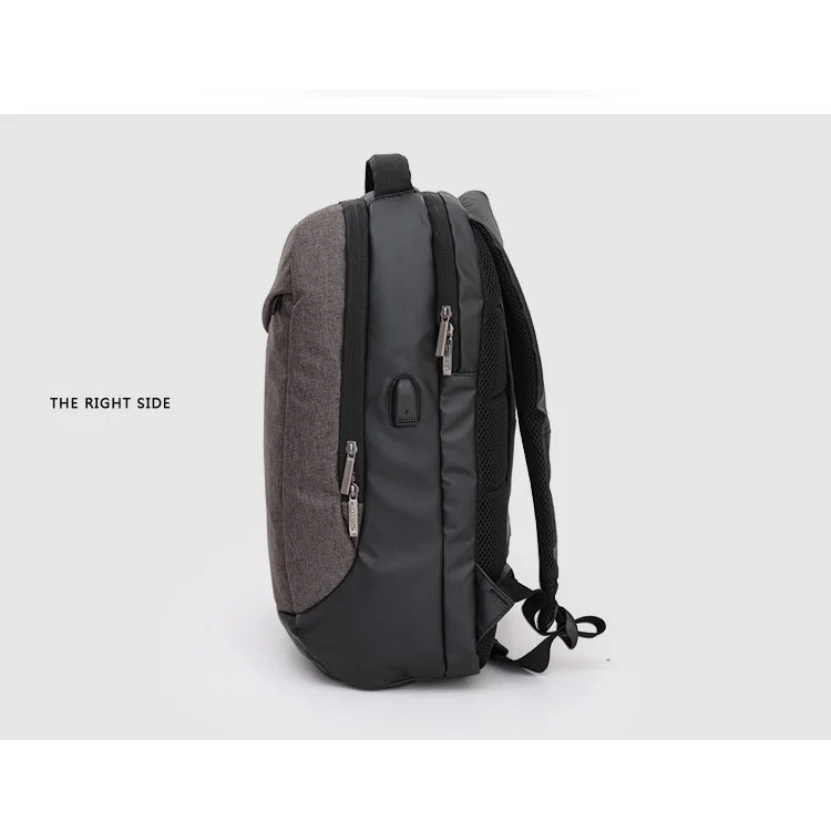 DTBG Fashion Outdoor Waterproof Backpack Travel School Bag with USB Charging Function for 15.6-inch Laptop (YC-D8063W) - Brown