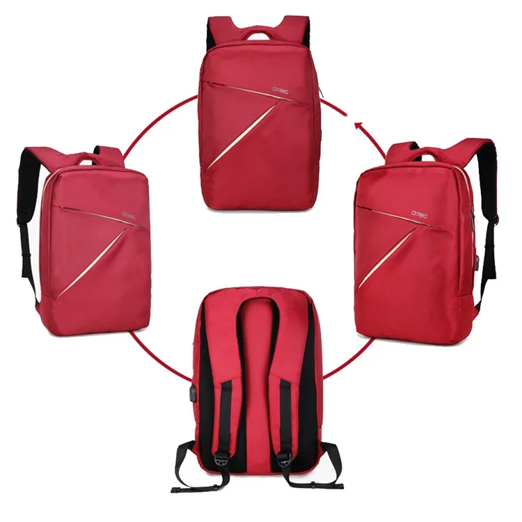 DTBG 15.6-inch Travel Waterproof Nylon Backpack Laptop Bag with USB Charging Function (D8120W)
