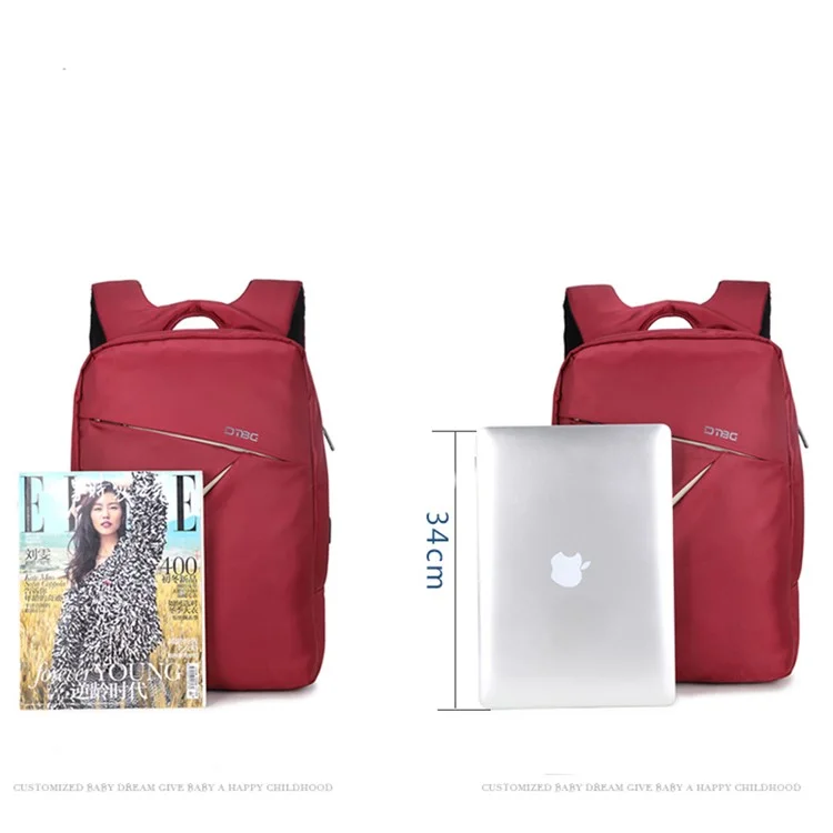 DTBG 15.6-inch Travel Waterproof Nylon Backpack Laptop Bag with USB Charging Function (D8120W)