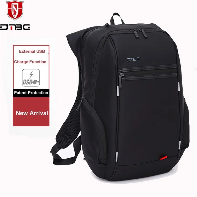 DTBG 15.6-inch Business Laptop Backpack Nylon Water-Resistant Anti-theft Rucksack with USB Port