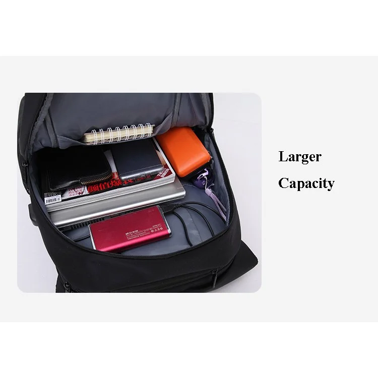 DTBG 17.3-inch Business Laptop Backpack Nylon Water-Resistant Anti-theft Rucksack with USB Port