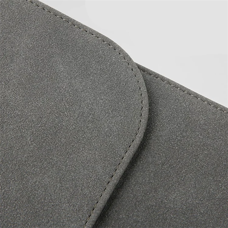 Sac à Manches en Cuir de Fermeture Magnétique Soya Pour MacBook Pro 13-pouces 2016 Avec Barre Tactile - Gris Foncé