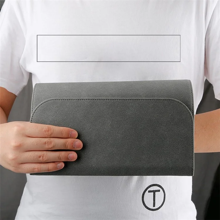 SOYAN Magnetic PU Leather Sleeve Pouch for MacBook 12-inch A1534 - Dark Grey