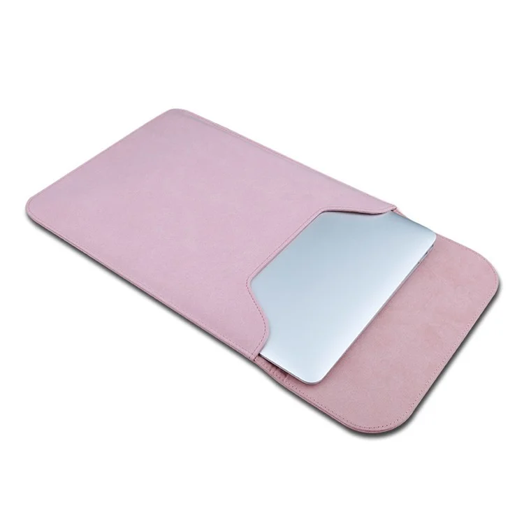 SOYAN Magnetic PU Leather Notebook Sleeve Bag for MacBook Air 11-inch A1370/1465 - Pink