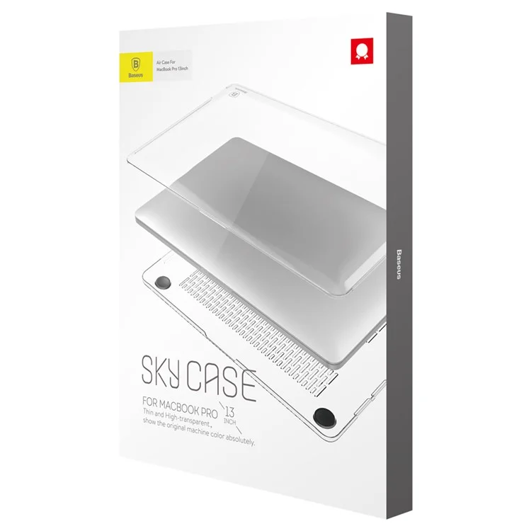 BASEUS 2-Piece Sky Case 1mm Clear Protection Shell Accessory for MacBook Pro 13.3 Inch / with Touch Bar - Transparent