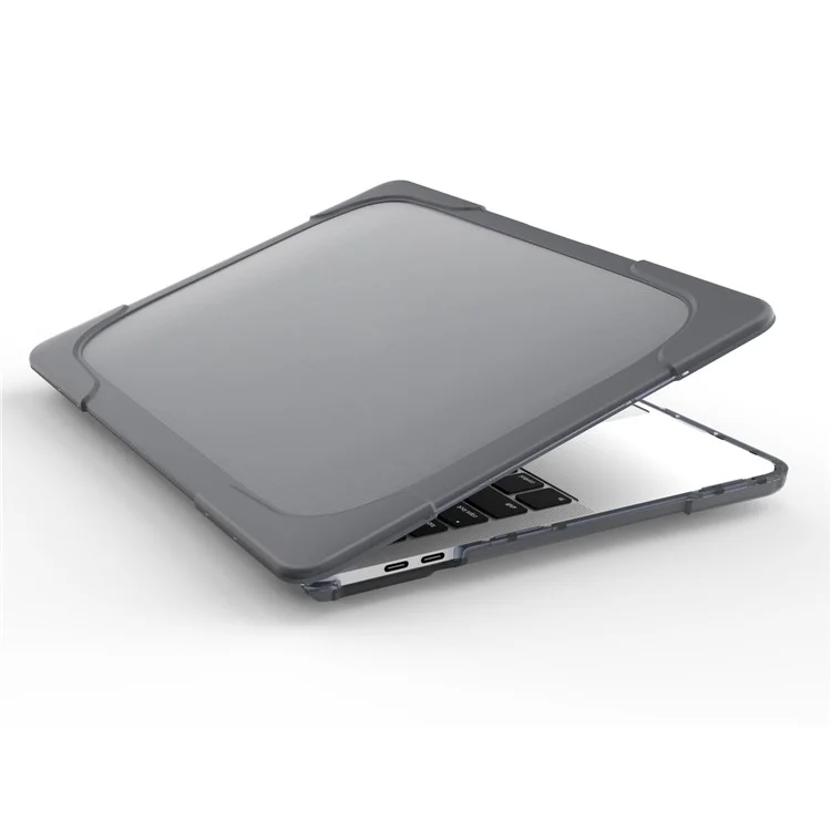 Zwei-teiliges Kunststoff + TPU-Kombi-Gehäuse mit Ständer für MacBook Pro 13 Zoll (2016) mit Touch Bar - Grau