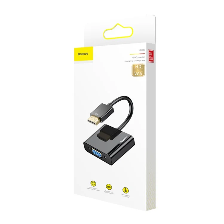 BASEUS HD4K zu VGA HD High Definition Adapter - Schwarz