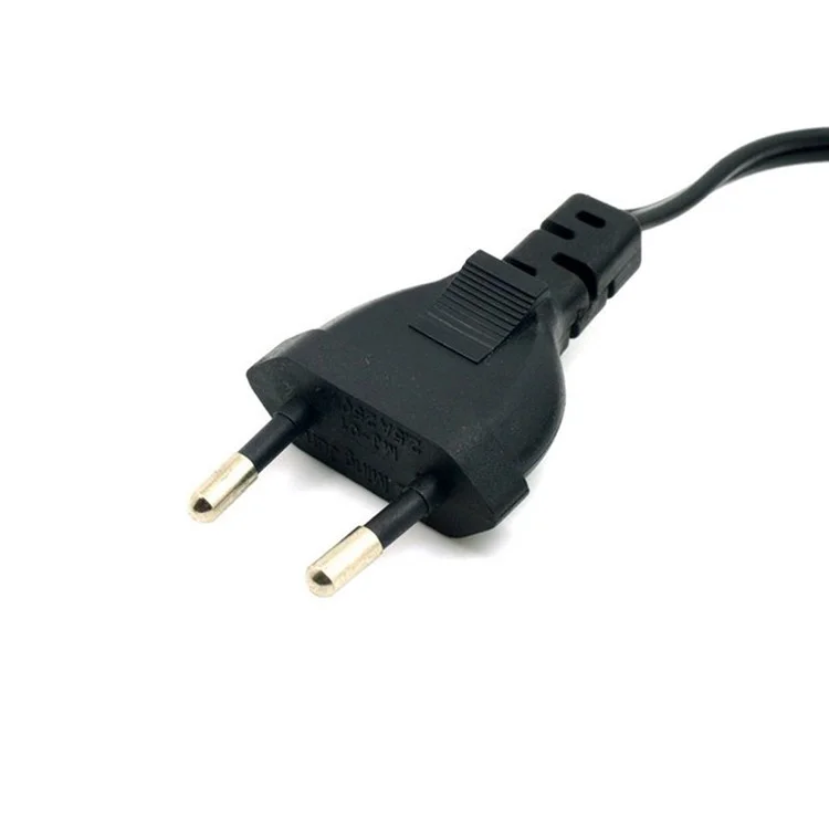 EU Europe Plug Power Supply Retractable Stretch Cable to IEC320 C5 for Laptop Notebook