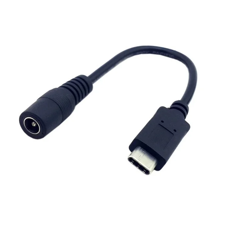 USB 3.1 Type C USB-C to DC 5.5 2.5mm Power Jack Extension Charge Cable, Length: 10cm