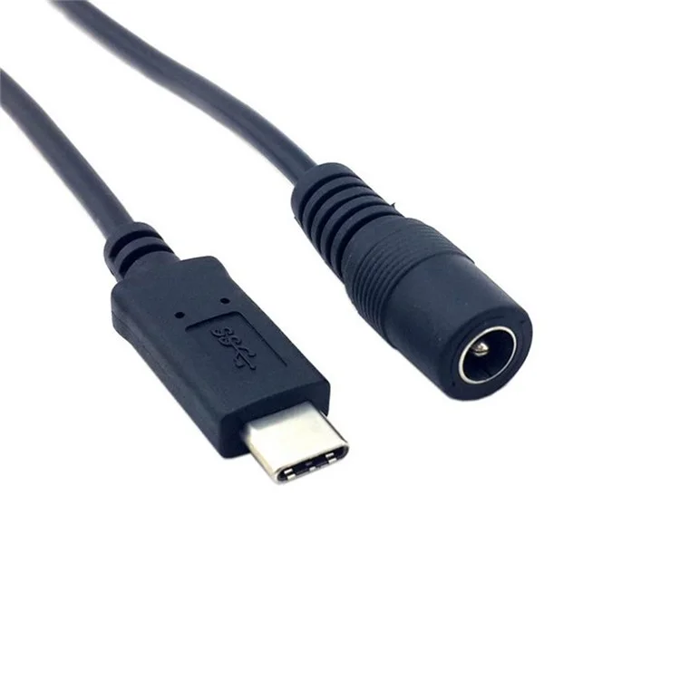 USB 3.1 Type C USB-C to DC 5.5 2.5mm Power Jack Extension Charge Cable, Length: 10cm