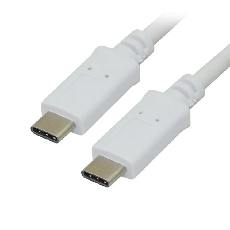 USB 3.1 Type C Male to Male Connector Data Cable - White