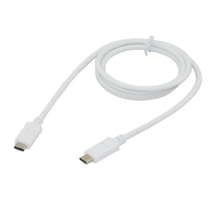 USB 3.1 Type C Male to Male Connector Data Cable - White