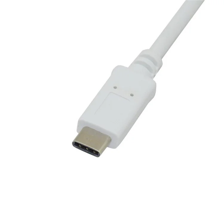 USB 3.1 Type C Male to Male Connector Data Cable - White