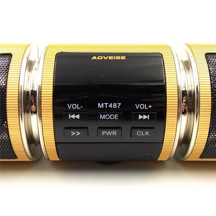 Waterproof Motorcycle Bluetooth Music Player Audio System Supports USB / TF Card / AUX In / FM Radio - Silver Color