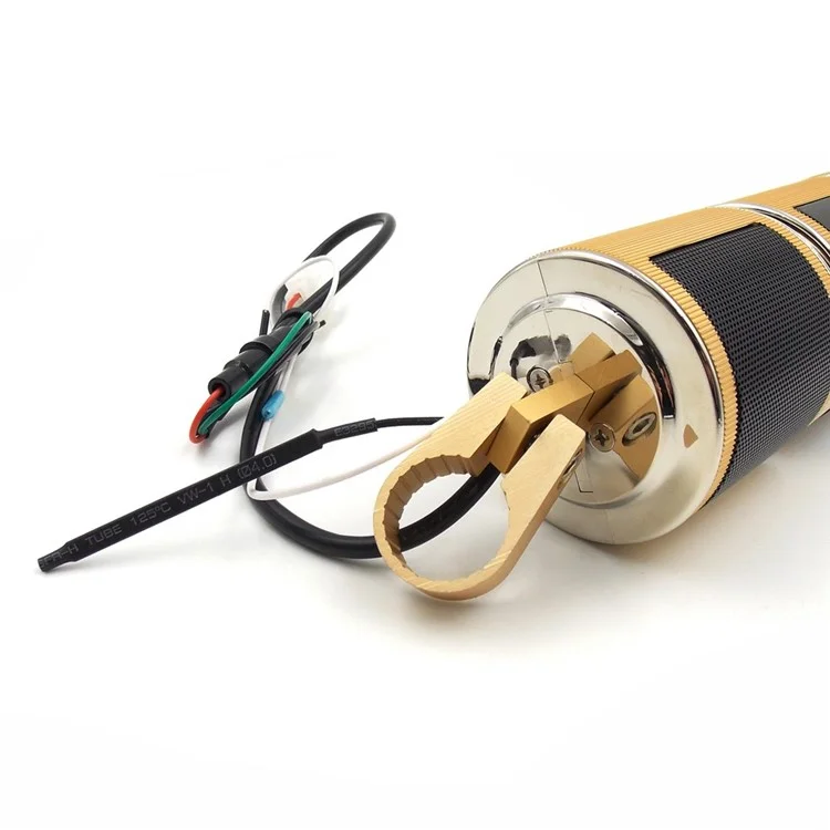 Waterproof Motorcycle Bluetooth Music Player Audio System Supports USB / TF Card / AUX In / FM Radio - Silver Color