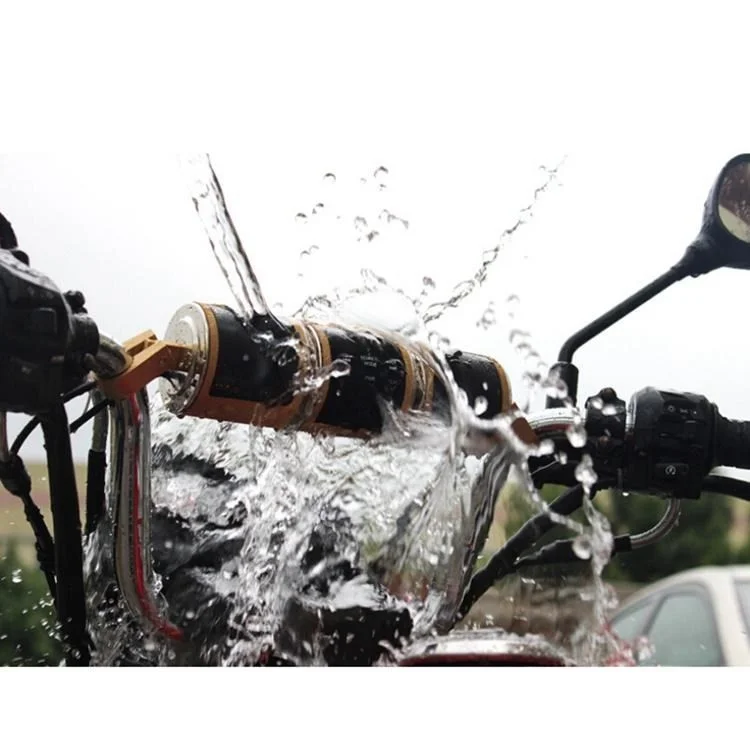 Waterproof Motorcycle Bluetooth Music Player Audio System Supports USB / TF Card / AUX In / FM Radio - Silver Color