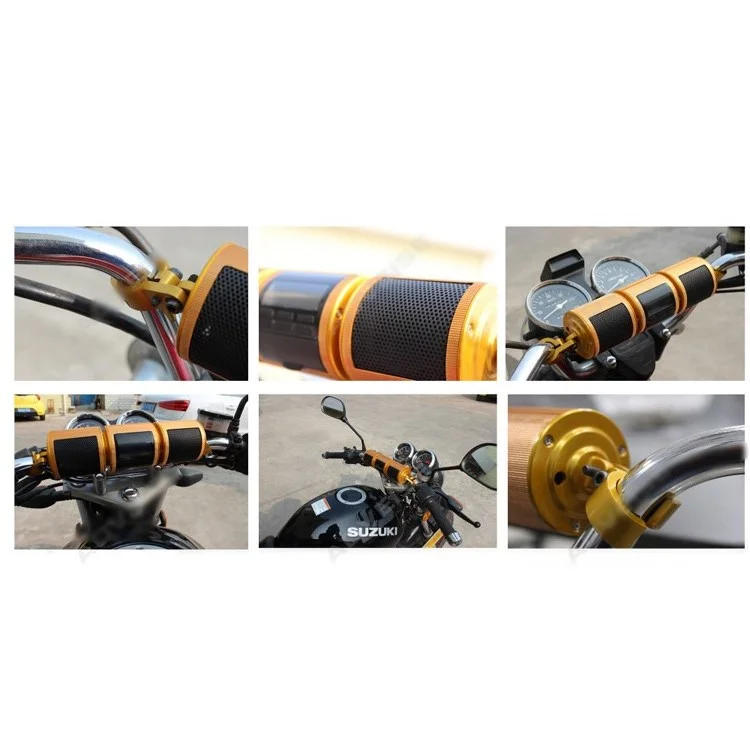 Waterproof Motorcycle Bluetooth Music Player Audio System Supports USB / TF Card / AUX In / FM Radio - Silver Color