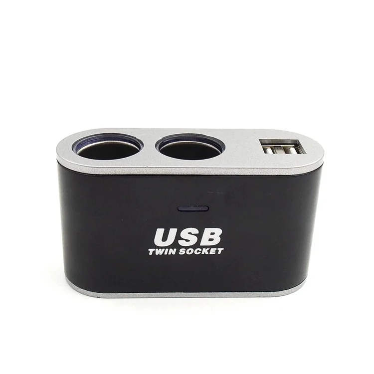 2-way Car Cigarette Lighter Socket Splitter Charger Dual USB Port