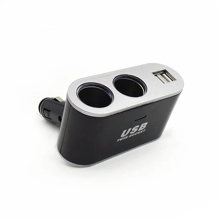 2-way Car Cigarette Lighter Socket Splitter Charger Dual USB Port