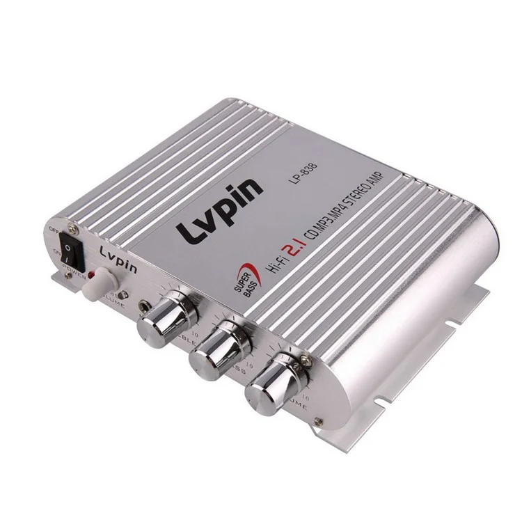 LP-838 Mini 12V 200W HiFi CD MP3 Radio Car Home Audio Stereo Bass Speaker Amplifier