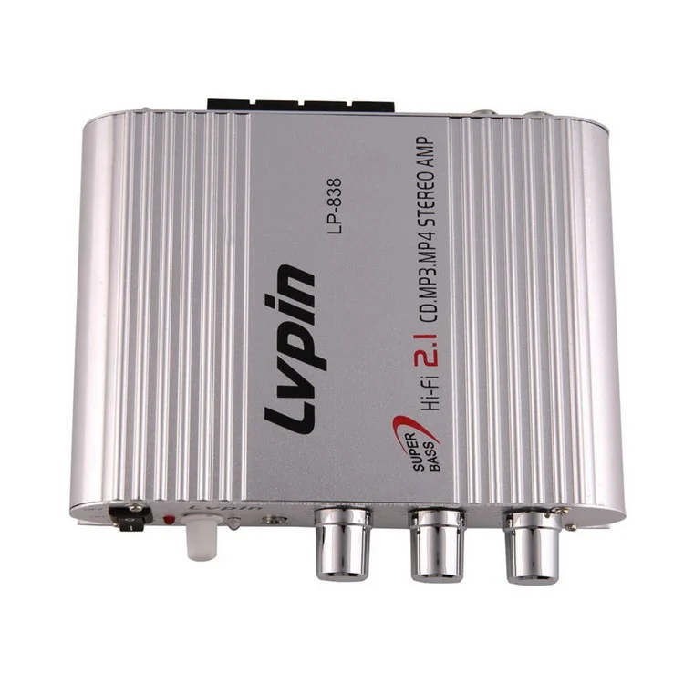 LP-838 Mini 12V 200W HiFi CD MP3 Radio Car Home Audio Stereo Bass Speaker Amplifier