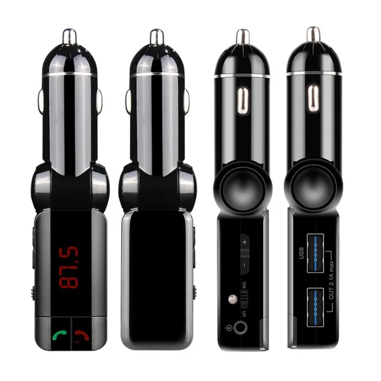Wireless Bluetooth 2.0 Hands-free Car Kit Music Player Receiver with 2.1A Car Charger