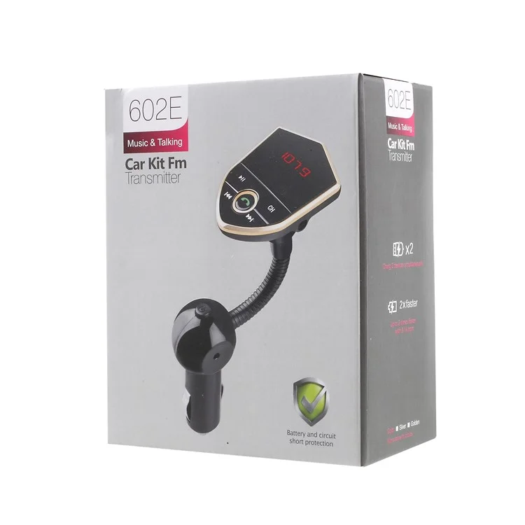 602E MP3 Music Player Dual USB Port Car Charger Bluetooth Car Kit FM Transmitter