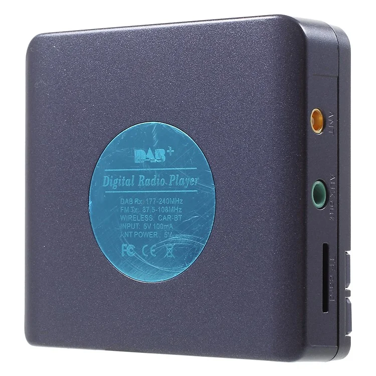In-car DAB/DAB+ Adapter Bluetooth Hands-free Radio Receiver Digital Player Supports FM Transmission/TF-card/Aux