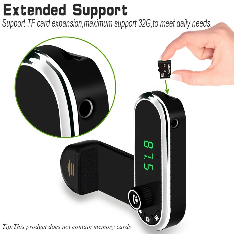 F1 Car Bluetooth FM Transmitter Car Charger Air Outlet Mount