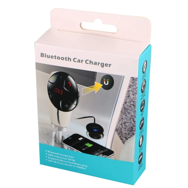 Car Bluetooth Hands-free MP3 Music Player USB Car Charger with FM Transmitter