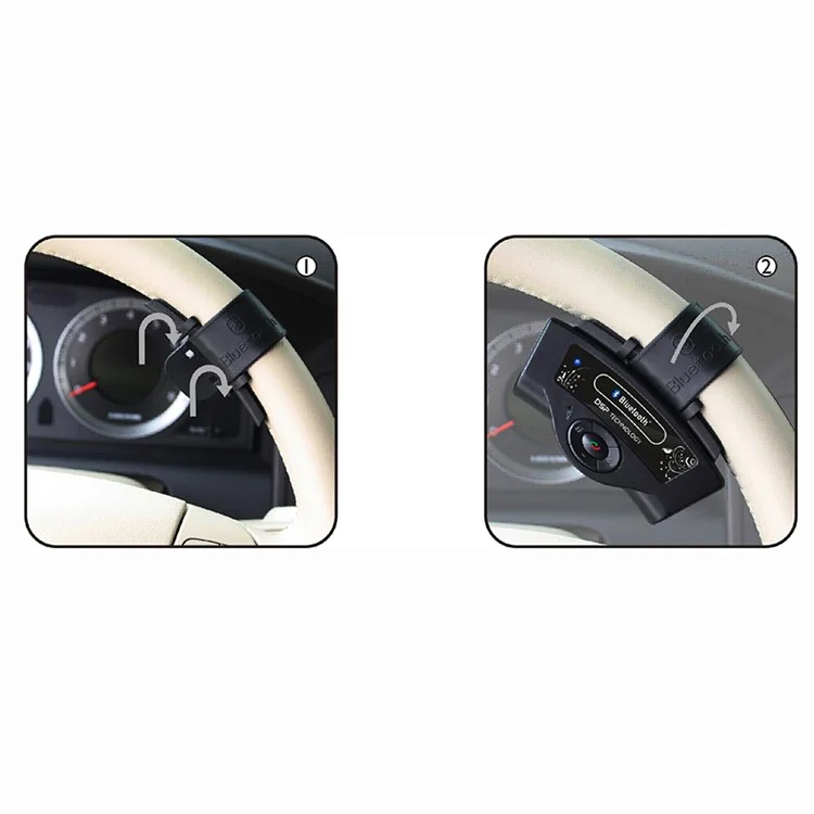 Steering Wheel Hands-free Auto Bluetooth Car Kit Built-in Speaker