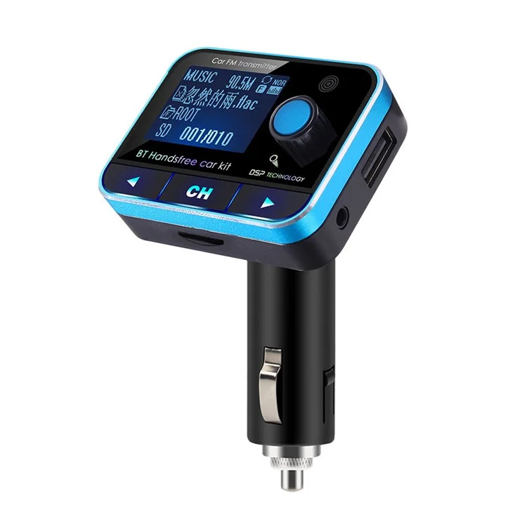 BT008 Bluetooth FM Transmitter Dual USB Car Charger Wireless Car Kit Support TF Card/Aux-in