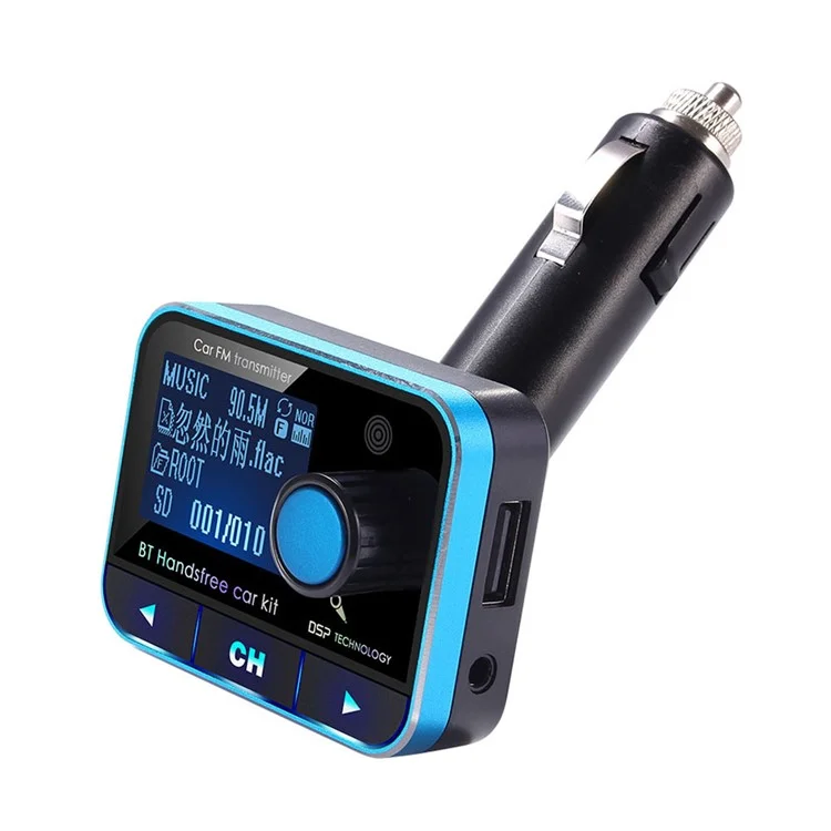 BT008 Bluetooth FM Transmitter Dual USB Car Charger Wireless Car Kit Support TF Card/Aux-in