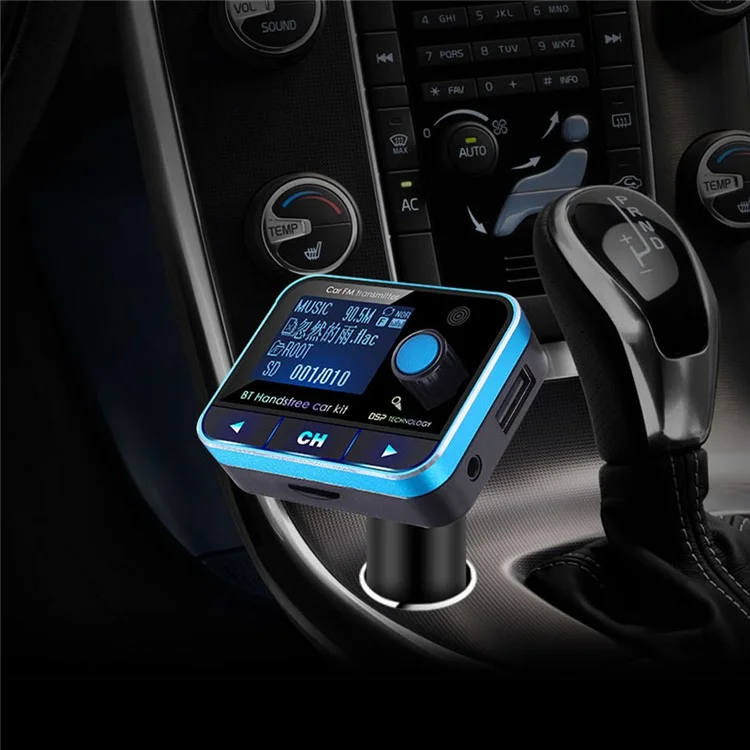 BT008 Bluetooth FM Transmitter Dual USB Car Charger Wireless Car Kit Support TF Card/Aux-in