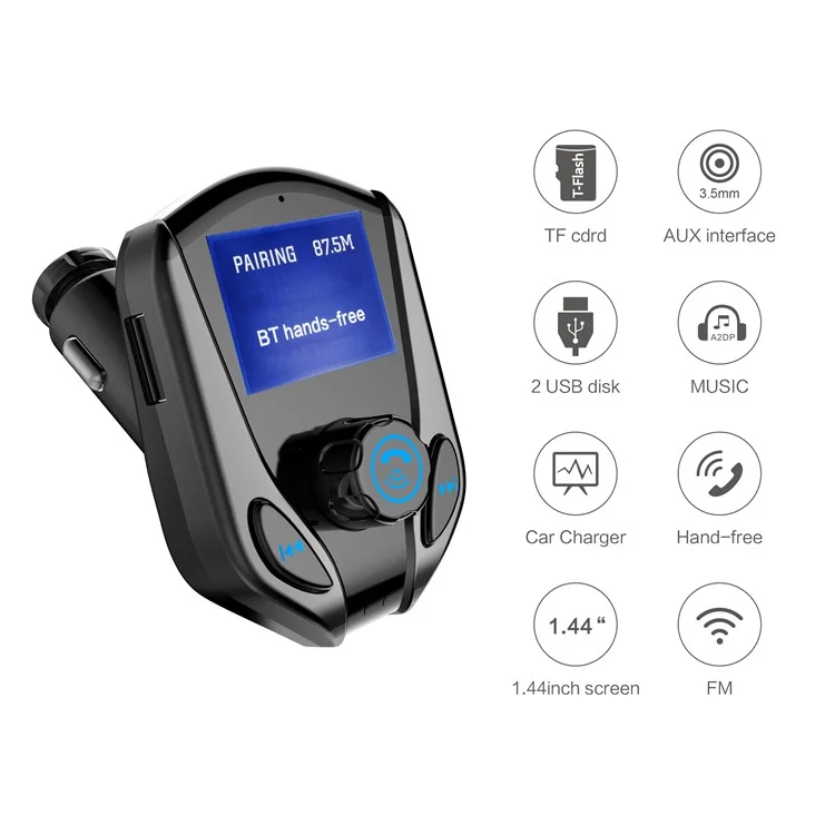 X8 Bluetooth FM Transmitter Dual USB Car Charger Wireless Car Kit Support TF Card/Aux-in