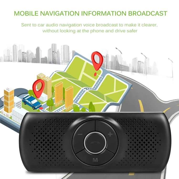 T826 Динамик Громкой Связи MP3 Музыка Bluetooth Player Беспроводной Автомобильный Комплект Bluetooth 4.2 EDR Поддержка TF Connect 2 Телефона - Черный Красный
