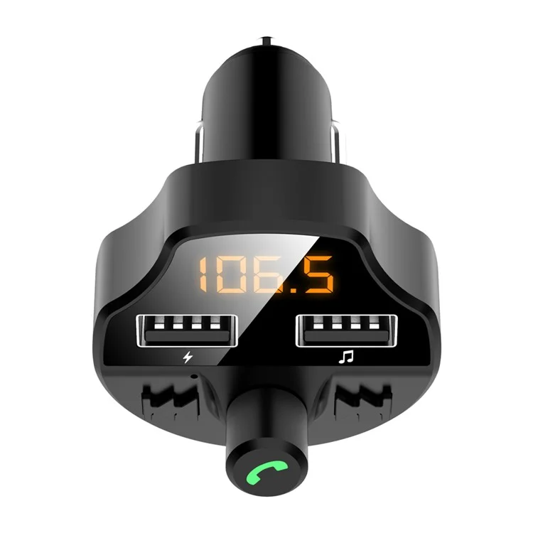 T66 Car 3.1A Quick Charge Dual Usb-зарядное Устройство Для Рук Bluetooth 5.0 Mp3-плеер Fm-модулятор Передатчика