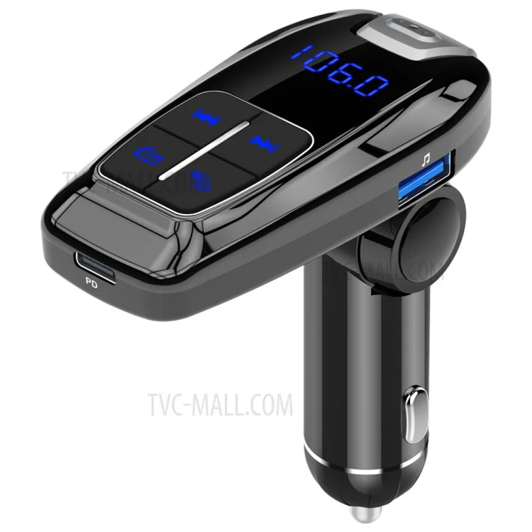 JEDX-BC59 Bluetooth Wireless Car Transmetteur Mp3 Player PD 3.0 18W Charger Téléphonique USB