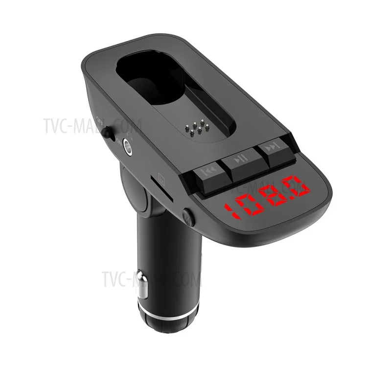 JEDX-ER9 2-in-1 Car Bluetooth-compatible Headset Car MP3 Player FM Transmitter