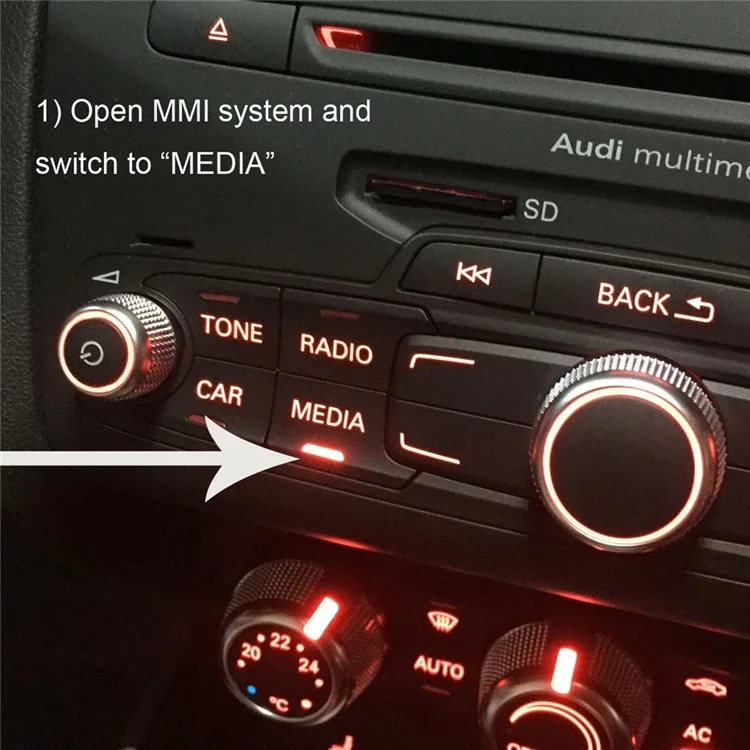 CA-090 AMI Для USB & Кабель Адаптера Bluetooth Для Автомобиля VW Audi A6 Q5 Q7