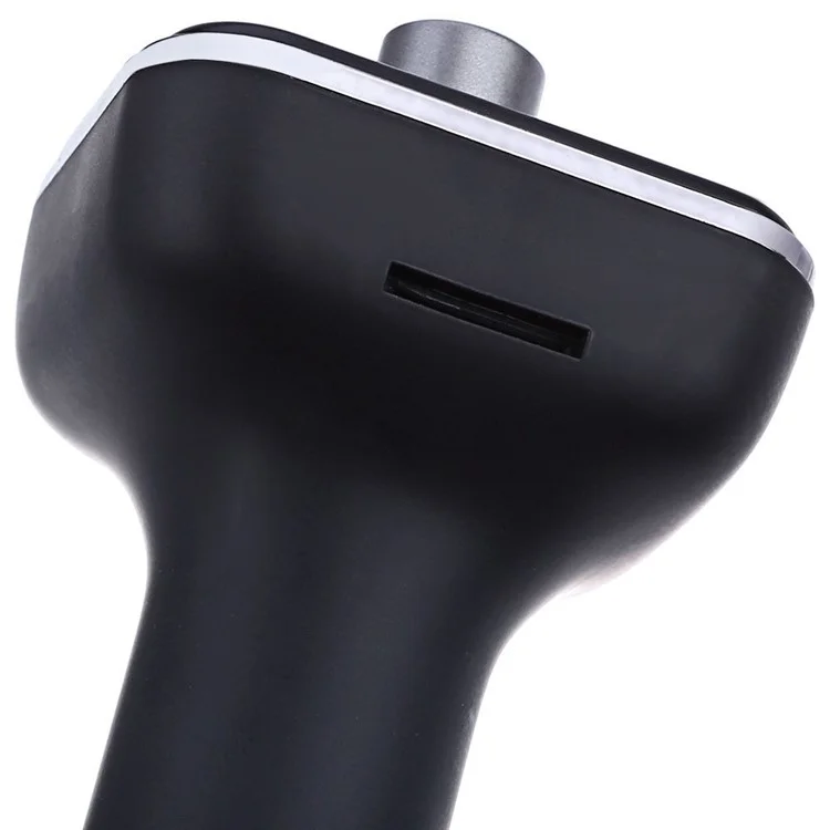 BT20 Bluetooth Car Hands-free FM Transmitter + Dual USB Car Charger MP3 Player Support TF Card - Black
