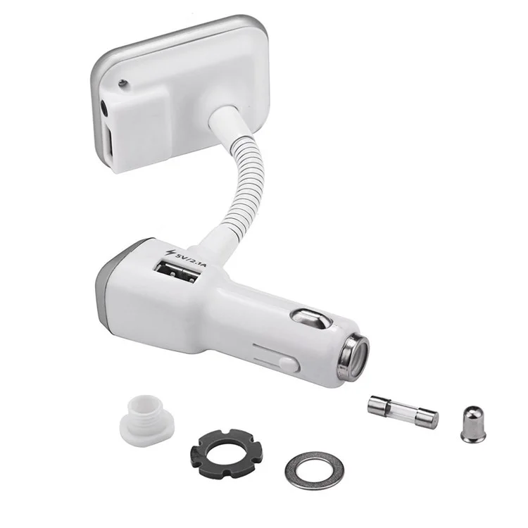 BT67 Bluetooth Handsfree Car Kit FM Transmitter MP3 Player with 2.1A USB Car Charger - Gold
