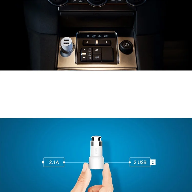 XIAOMI Roidmi Bluetooth 2-Port USB Car Charger MP3 Car Music Player - Black