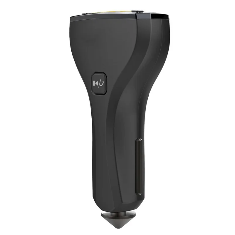 Bluetooth Hands-free Car Kit with FM Transmitter and 2.4A Dual USB Car Charger C30S - Black