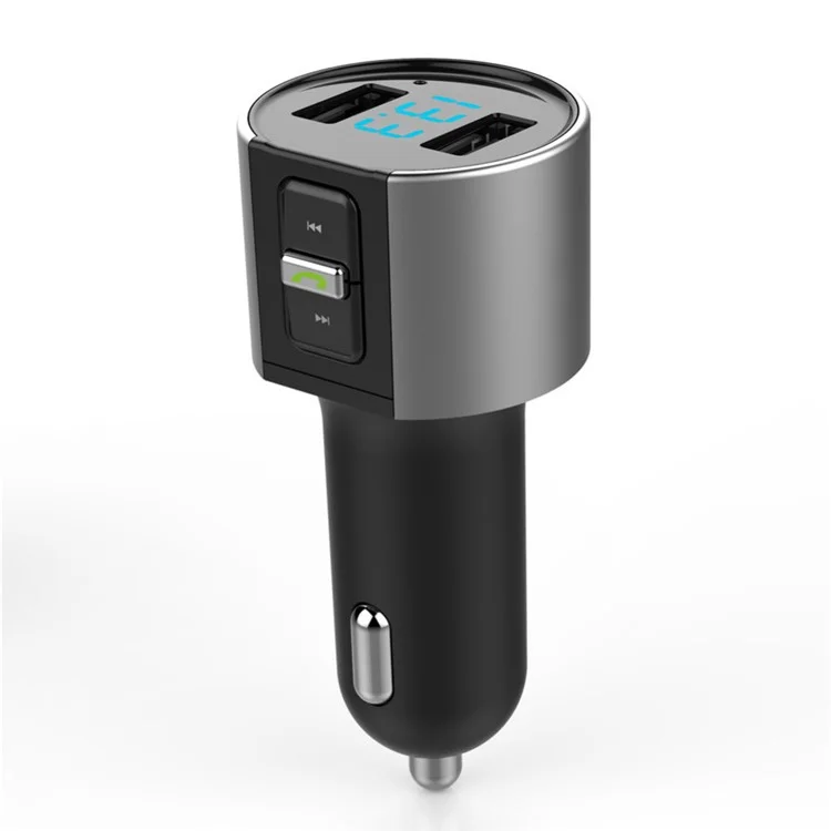 C26S Wireless Car Bluetooth Hands-free Music Player FM Transmitter with Dual USB Port 5V 3.4A