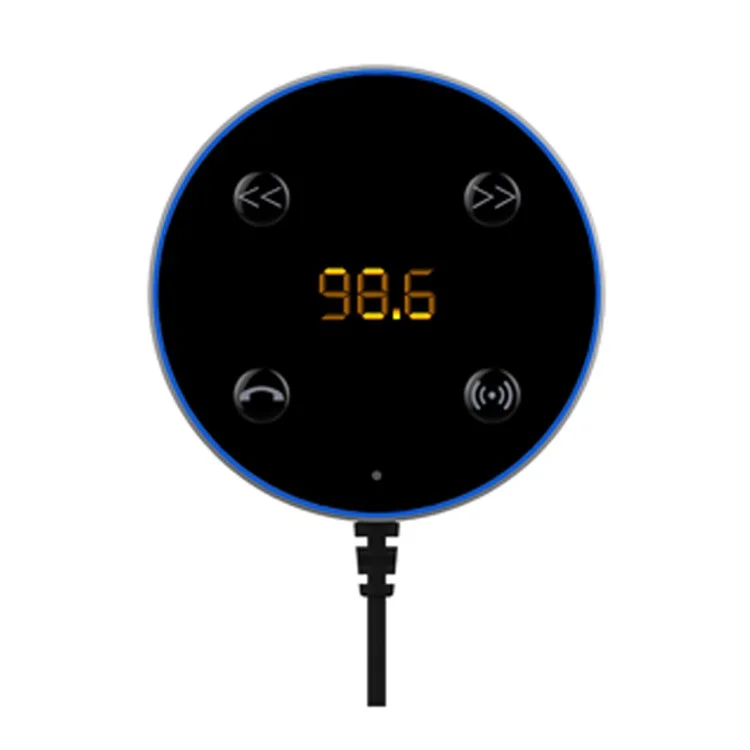 FC02 2 in 1 FM Transmitter and Receiver Bluetooth Car Kit for iPhone 7, Samsung S8 etc. - Black