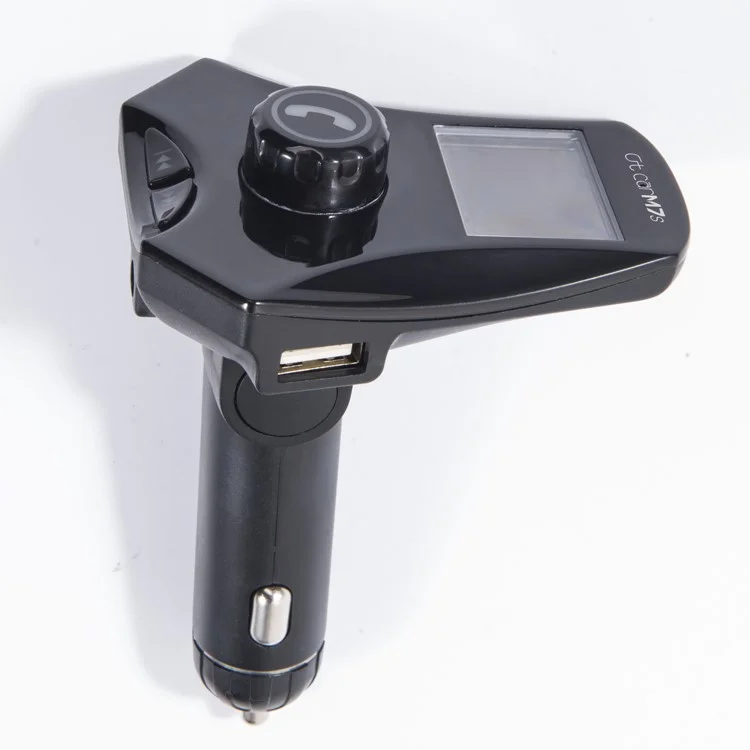 M7s LED Monitor Car MP3 Player Bluetooth FM Transmitter Car Kit Support Aux-in /  TF Card / U-Disk - Black