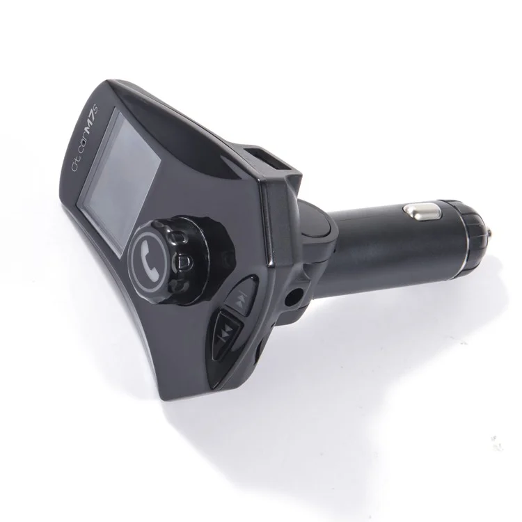 M7s LED Monitor Car MP3 Player Bluetooth FM Transmitter Car Kit Support Aux-in /  TF Card / U-Disk - Black